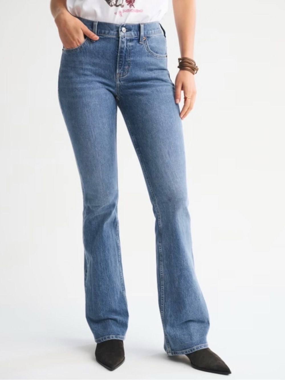 Abercrombie & Fitch Mid Rise Bootcut Curve Love Jeans Extra Long